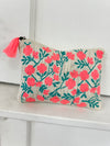 Rexford Embroidered Floral Zipper Pouch