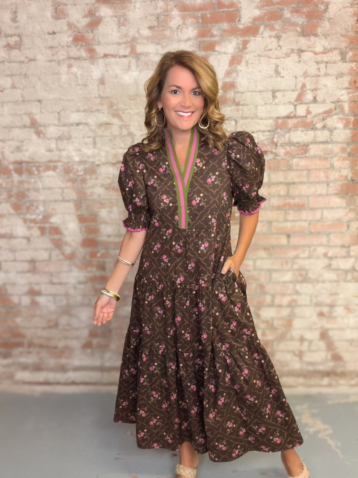 Carol Floral Midi Dress