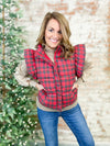 Noelia Red Plaid Vest