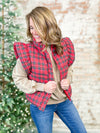 Noelia Red Plaid Vest