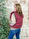 Noelia Red Plaid Vest