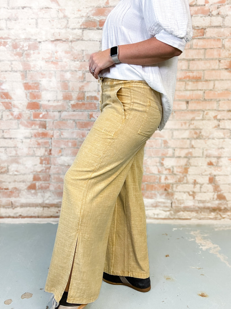 Tammy Linen Blend Mineral Washed Pants