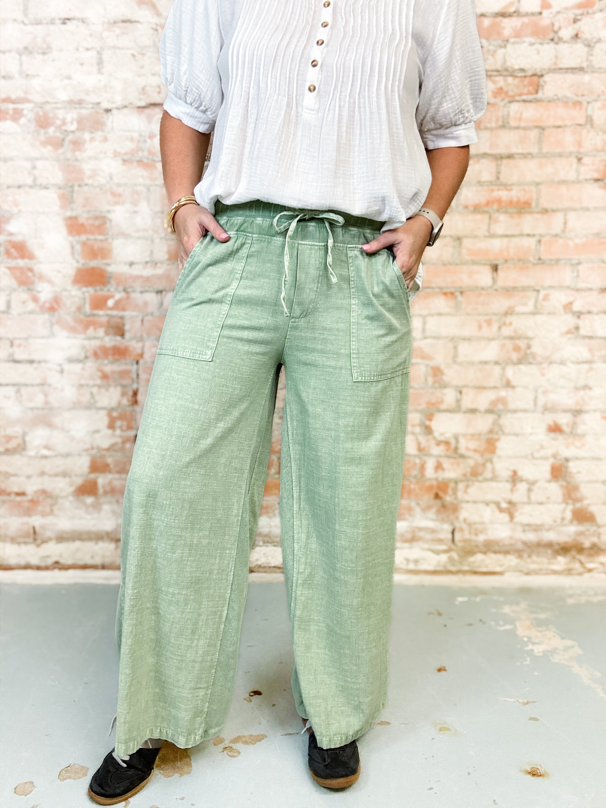 Tammy Linen Blend Mineral Washed Pants