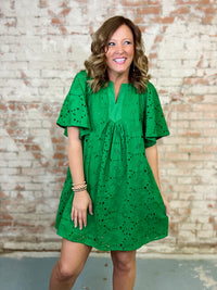 Halo Floral Eyelet Dress