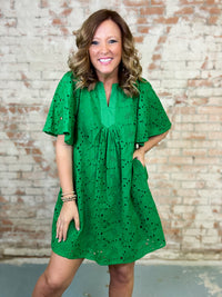 Halo Floral Eyelet Dress