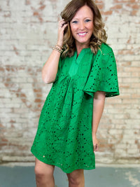 Halo Floral Eyelet Dress