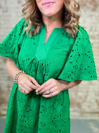 Halo Floral Eyelet Dress