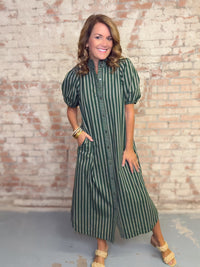 Yvonne Puff Sleeve Midi Dress