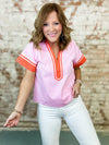 THML Lizzy Contrast Trim Top - FINAL SALE