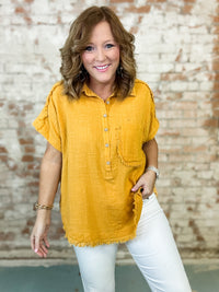 Dakota Raw Edge Top