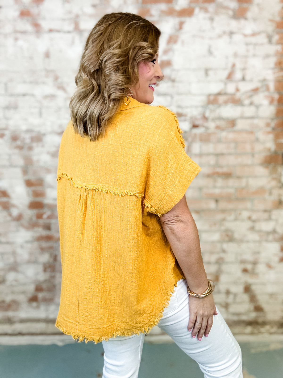 Dakota Raw Edge Top