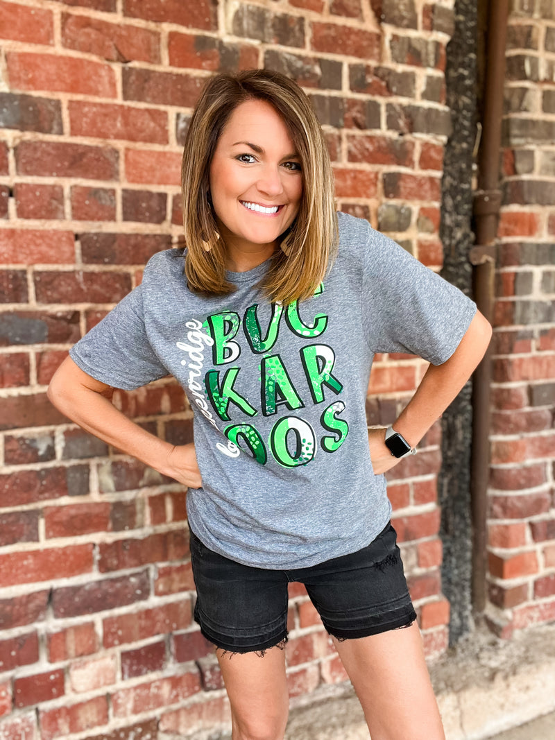 Multi Green Buckaroos Tee