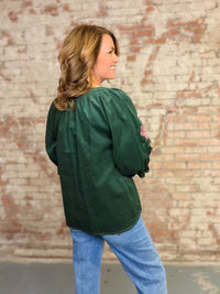 Landon Embroidered Sleeve Top