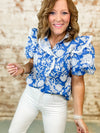 Currie Pom Trim Print Top