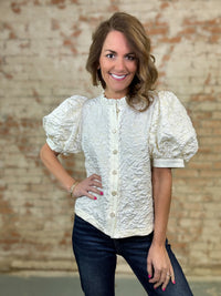 Cynthia Floral Jacquard Top