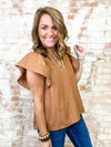 Savannah Contrast Stitching Detail Top