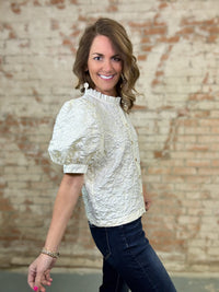 Cynthia Floral Jacquard Top