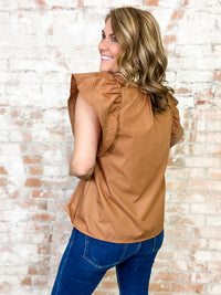 Savannah Contrast Stitching Detail Top