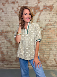Eliana Floral Jacquard Top