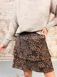 THML Finley Leopard Skirt