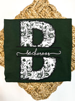 Floral B Script Buckaroos Tee