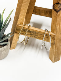 Windy Twisted Wire Hoop Earring