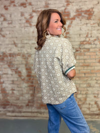 Eliana Floral Jacquard Top