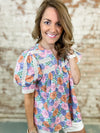 Kara Lace Ribbon Floral Top