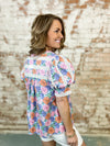 Kara Lace Ribbon Floral Top