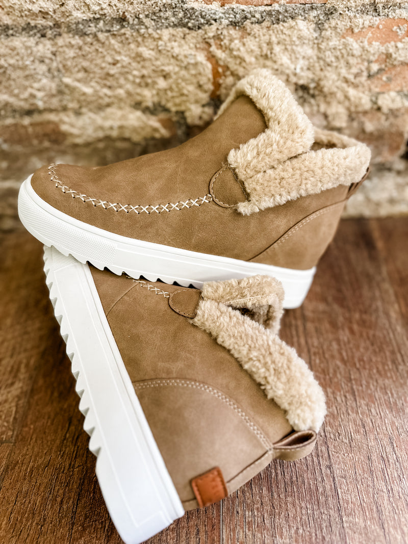 Yellowbox Moritz Shearling Wedge Sneaker