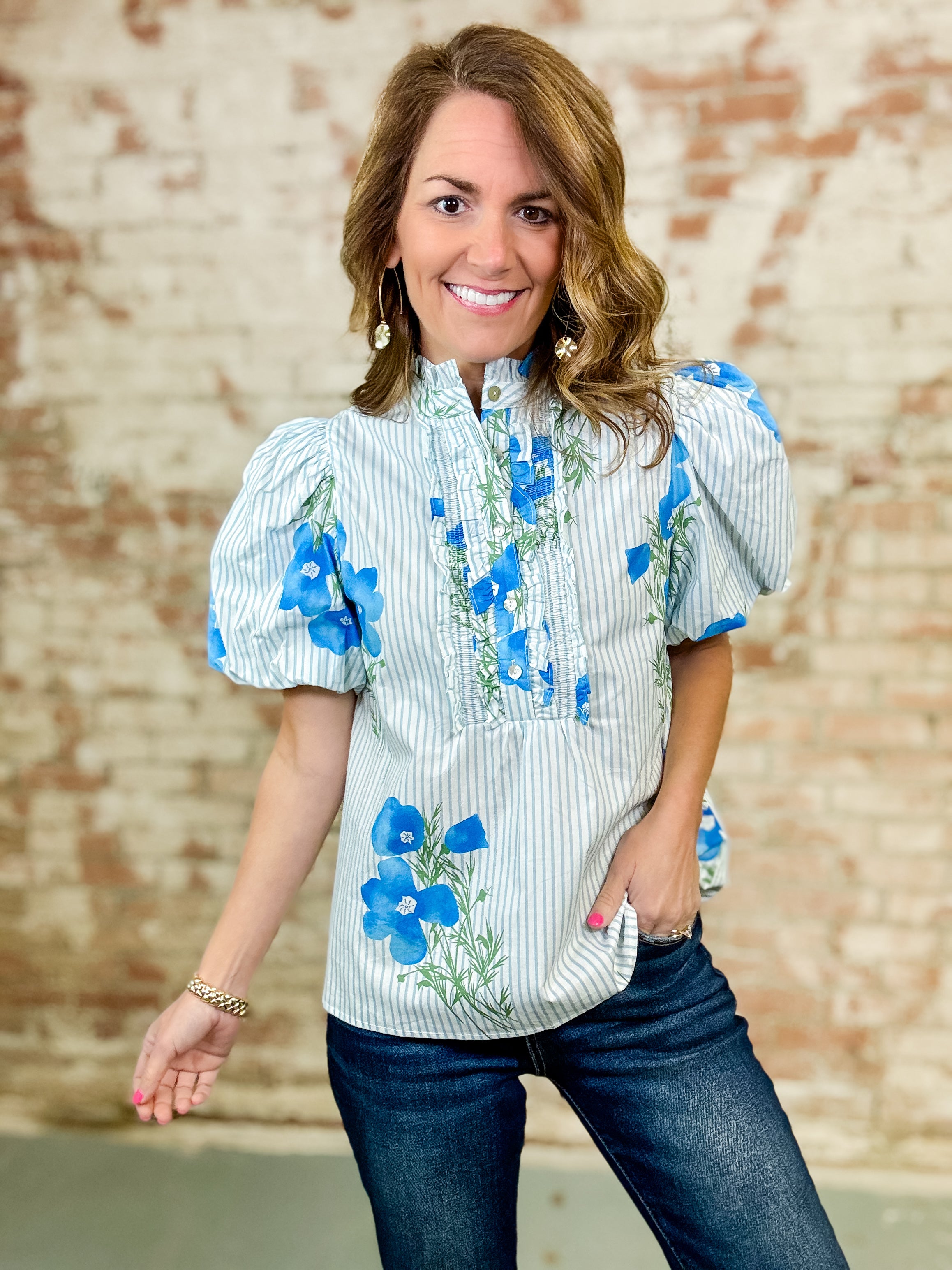 Maggie Floral Puff Sleeve Top