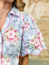 Kasey Floral Scallop Sleeve Top