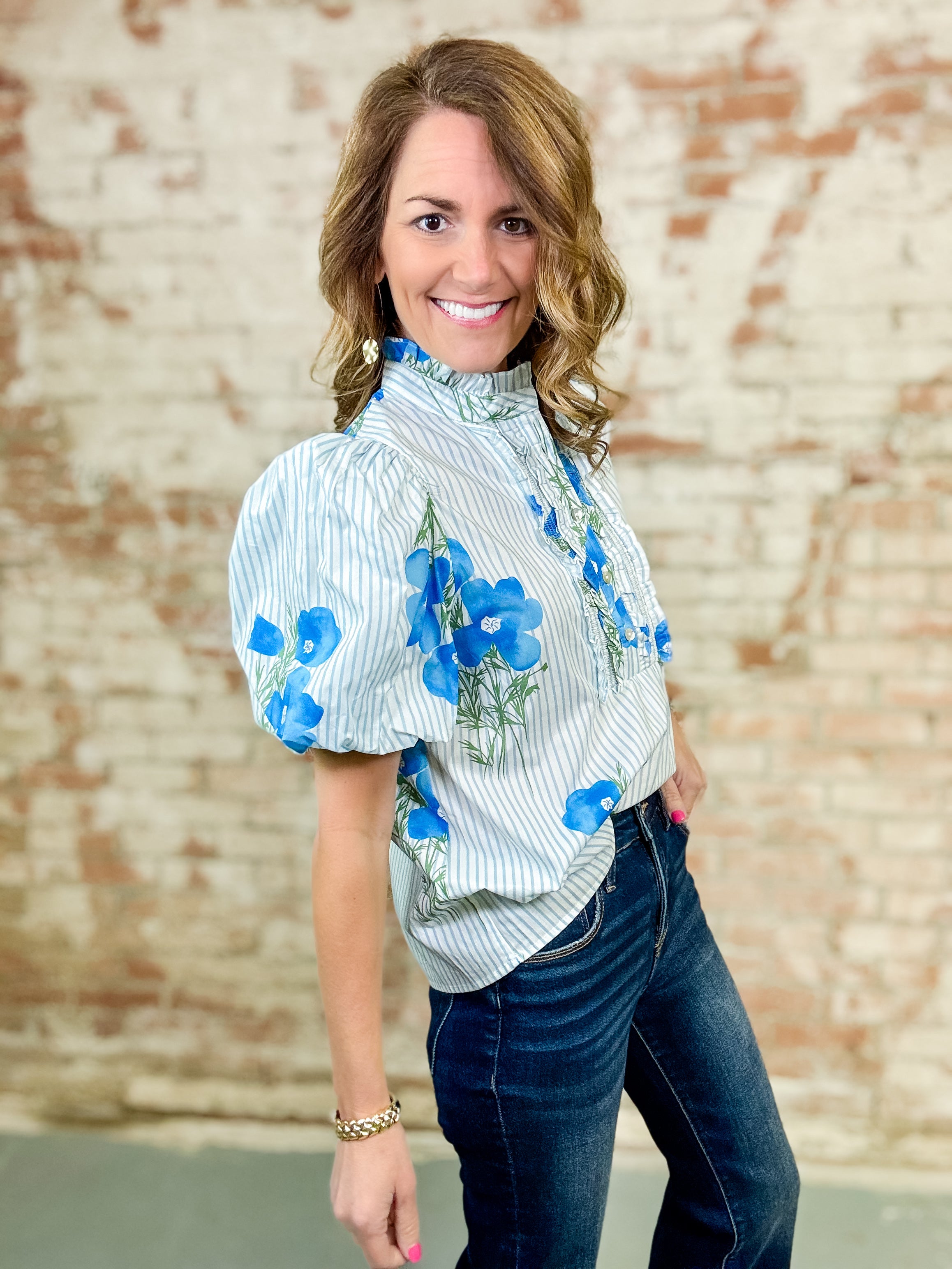 Maggie Floral Puff Sleeve Top