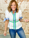 Georgiana Wavy Trim Top