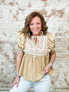 Lianne Floral Yoke Ruffle Top