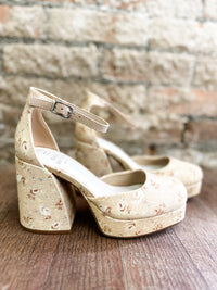 Oslo Floral Platform Mary Janes