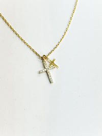 Tiffany Double Cross Necklace