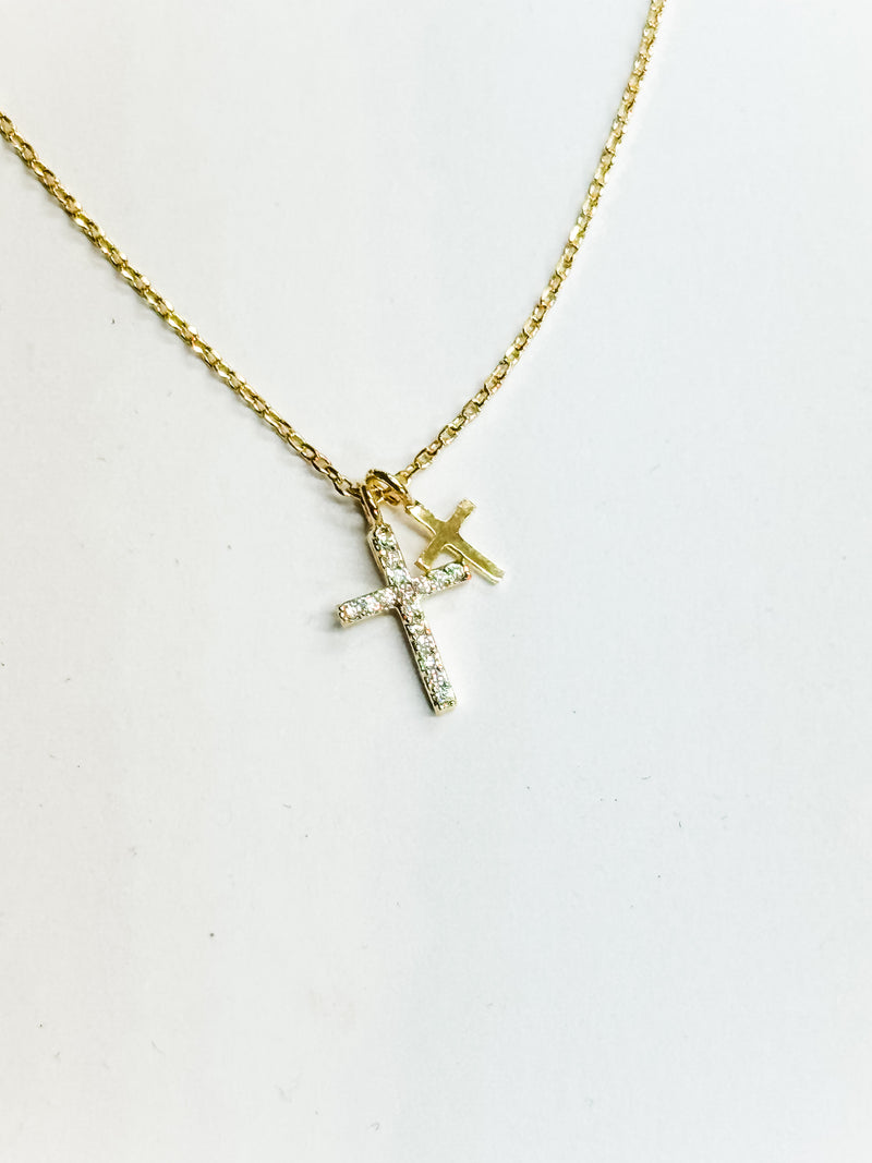 Tiffany Double Cross Necklace