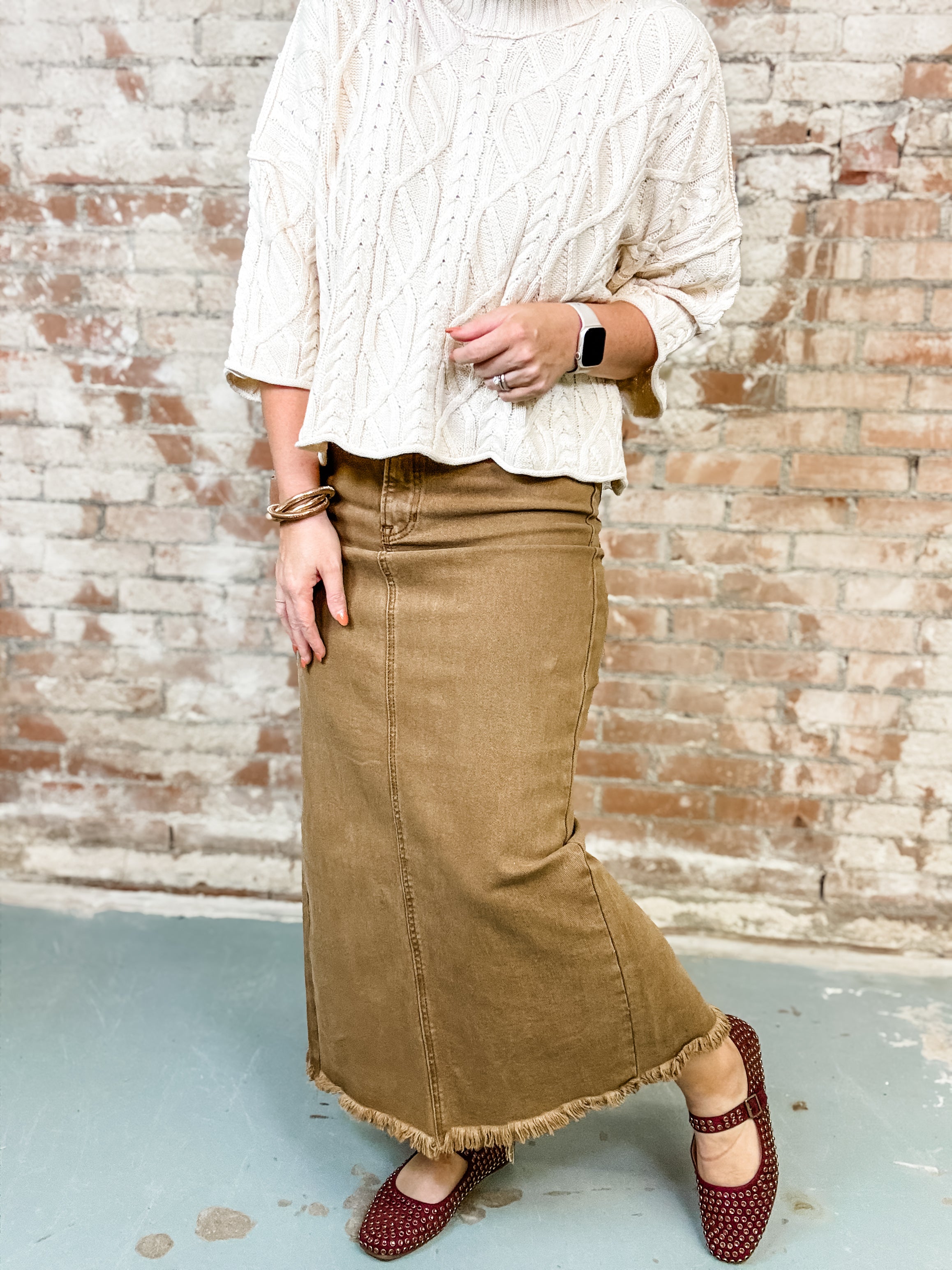 Helene Frayed Skirt