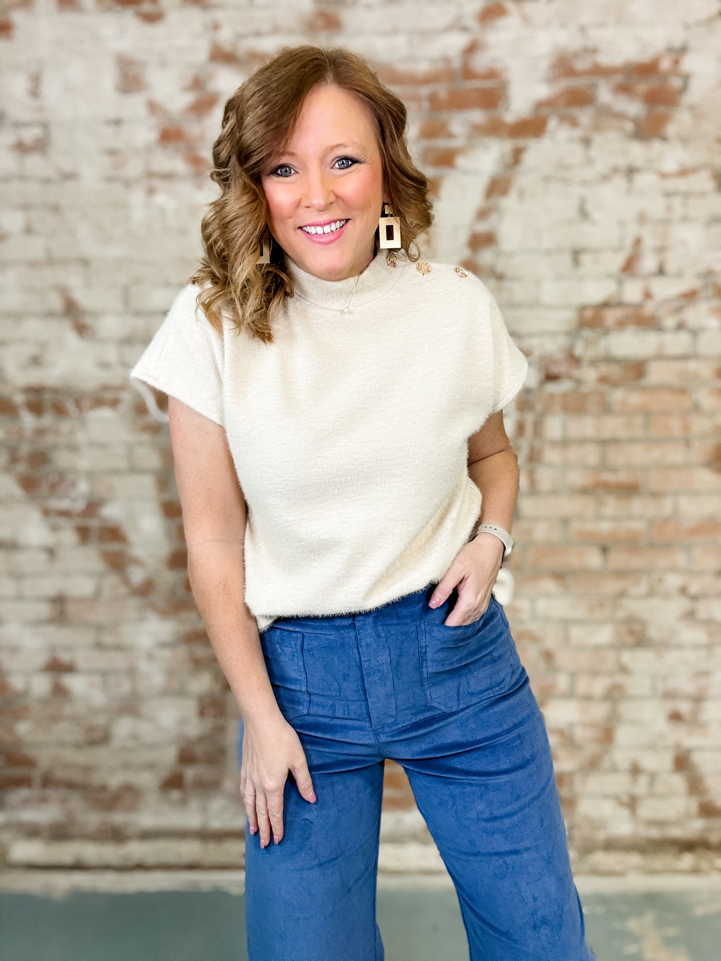 THML Kassandra Brushed Mohair Top