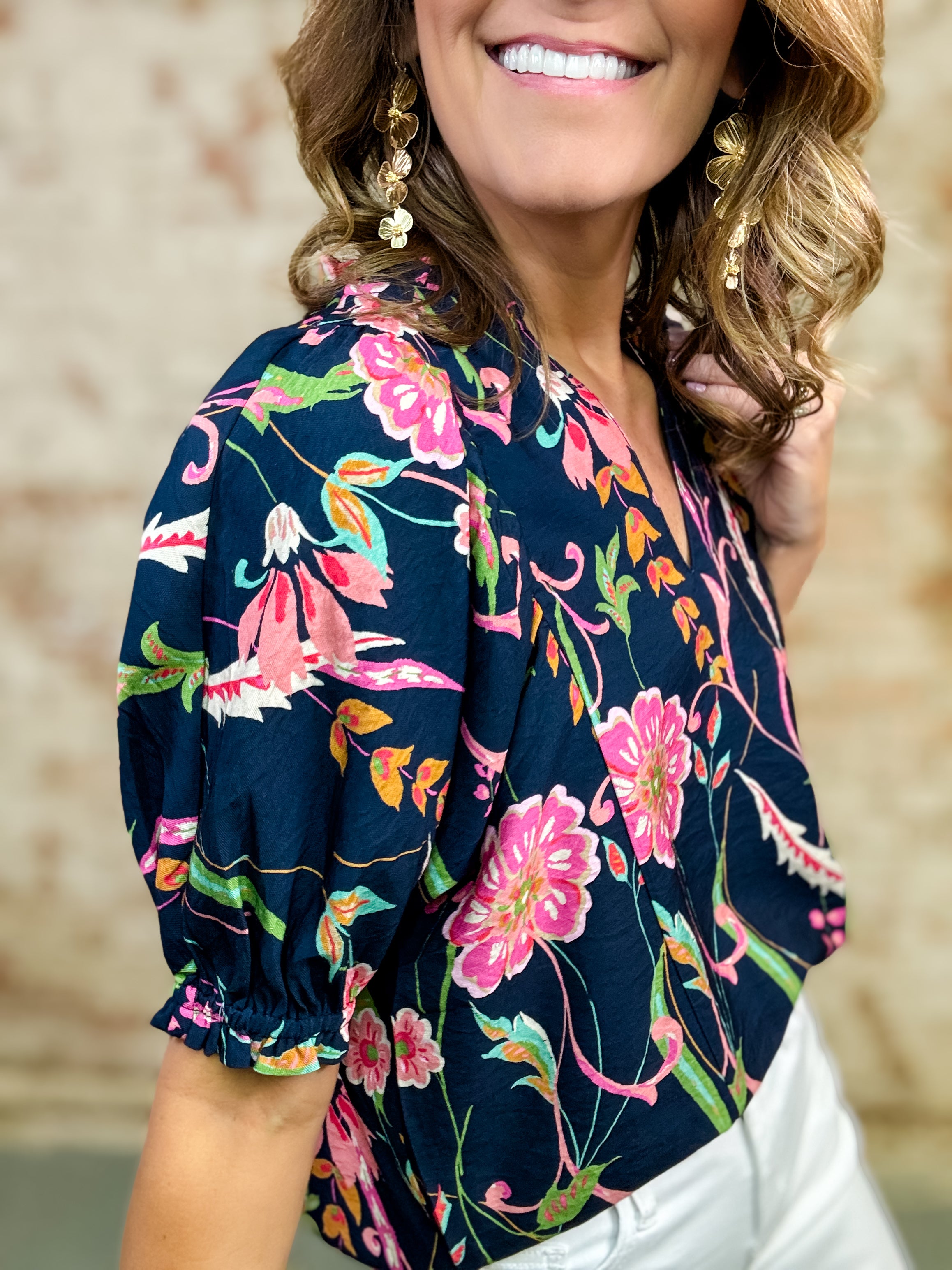 THML Grecia Floral Top