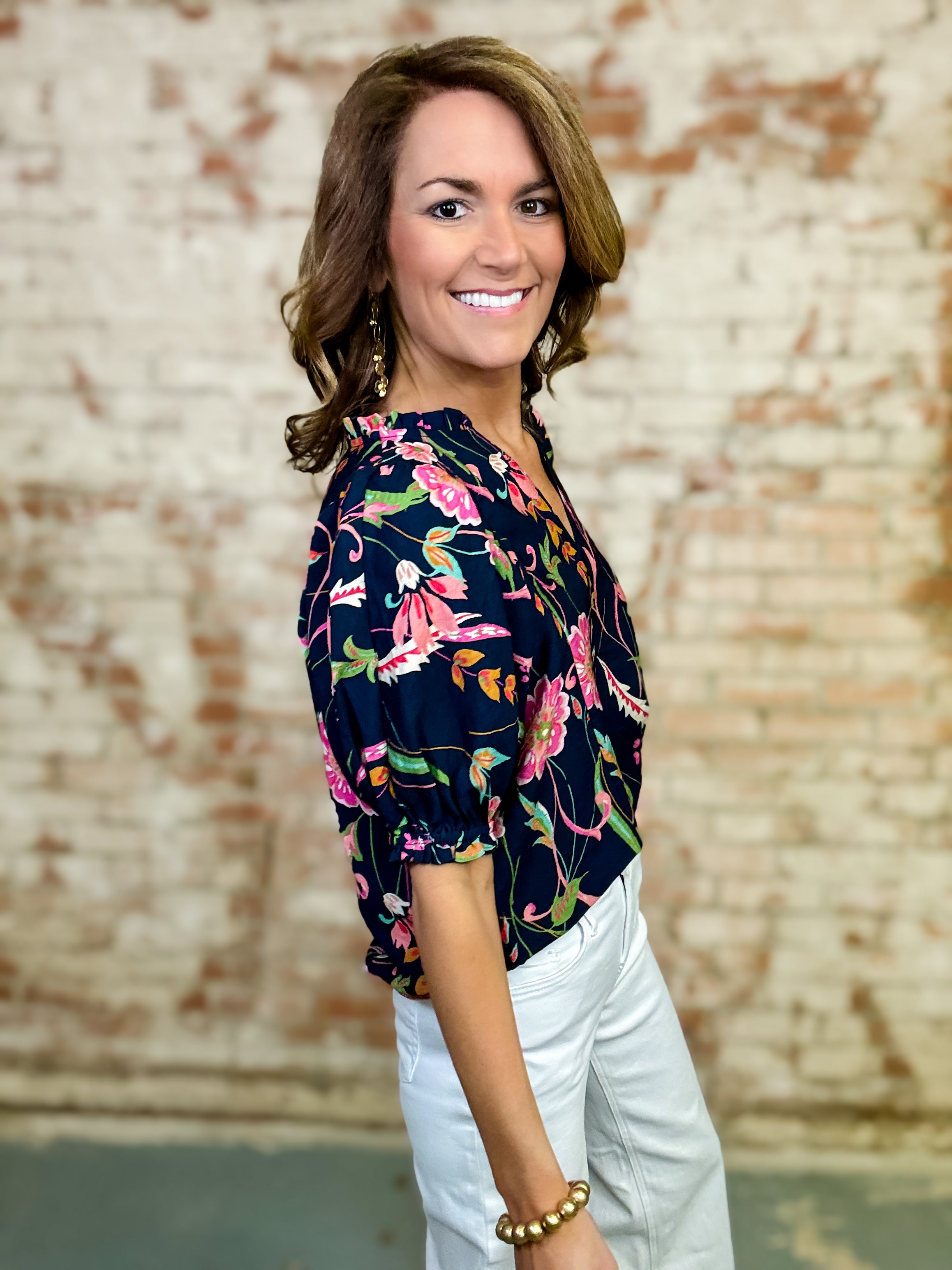 THML Grecia Floral Top