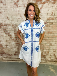 THML Vivianna Embroidered Dress