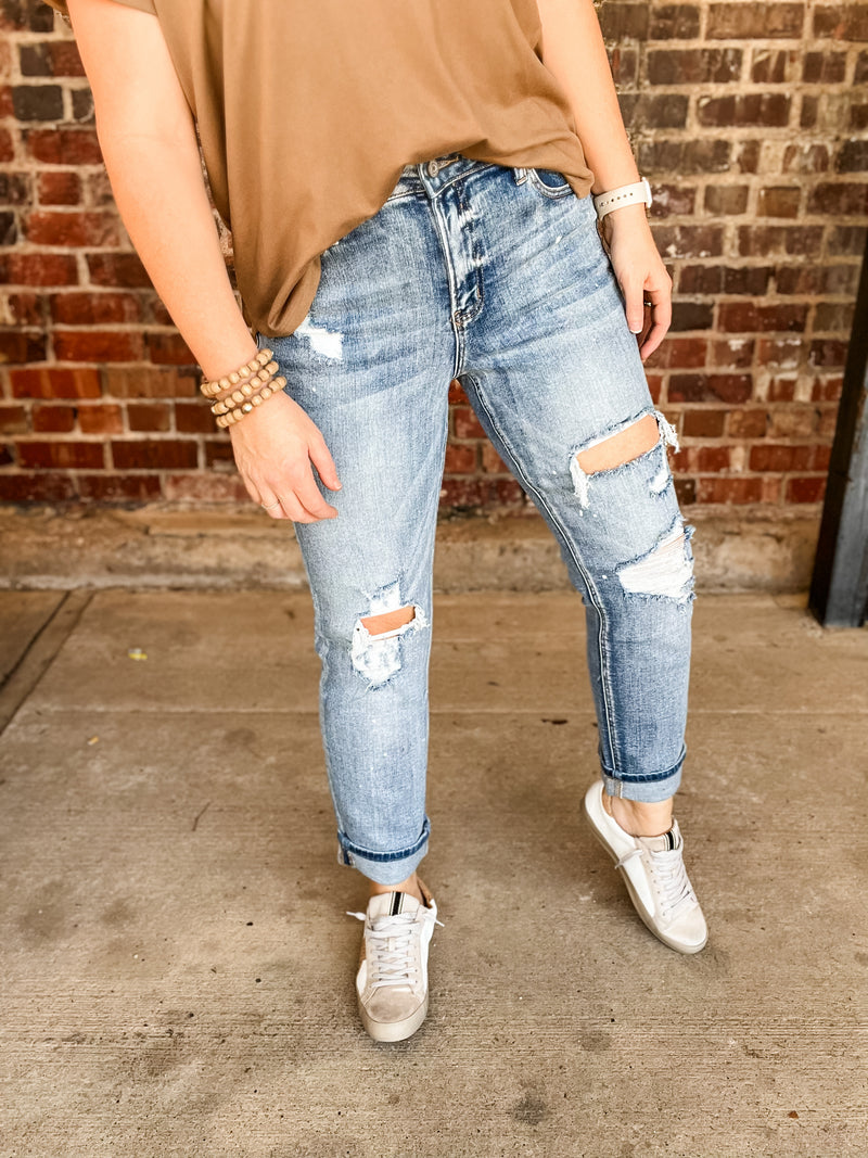 Vervet Distressed Boyfriend Jeans