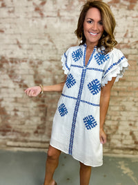 THML Vivianna Embroidered Dress