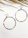 Retro Multicolor Bead Earrings
