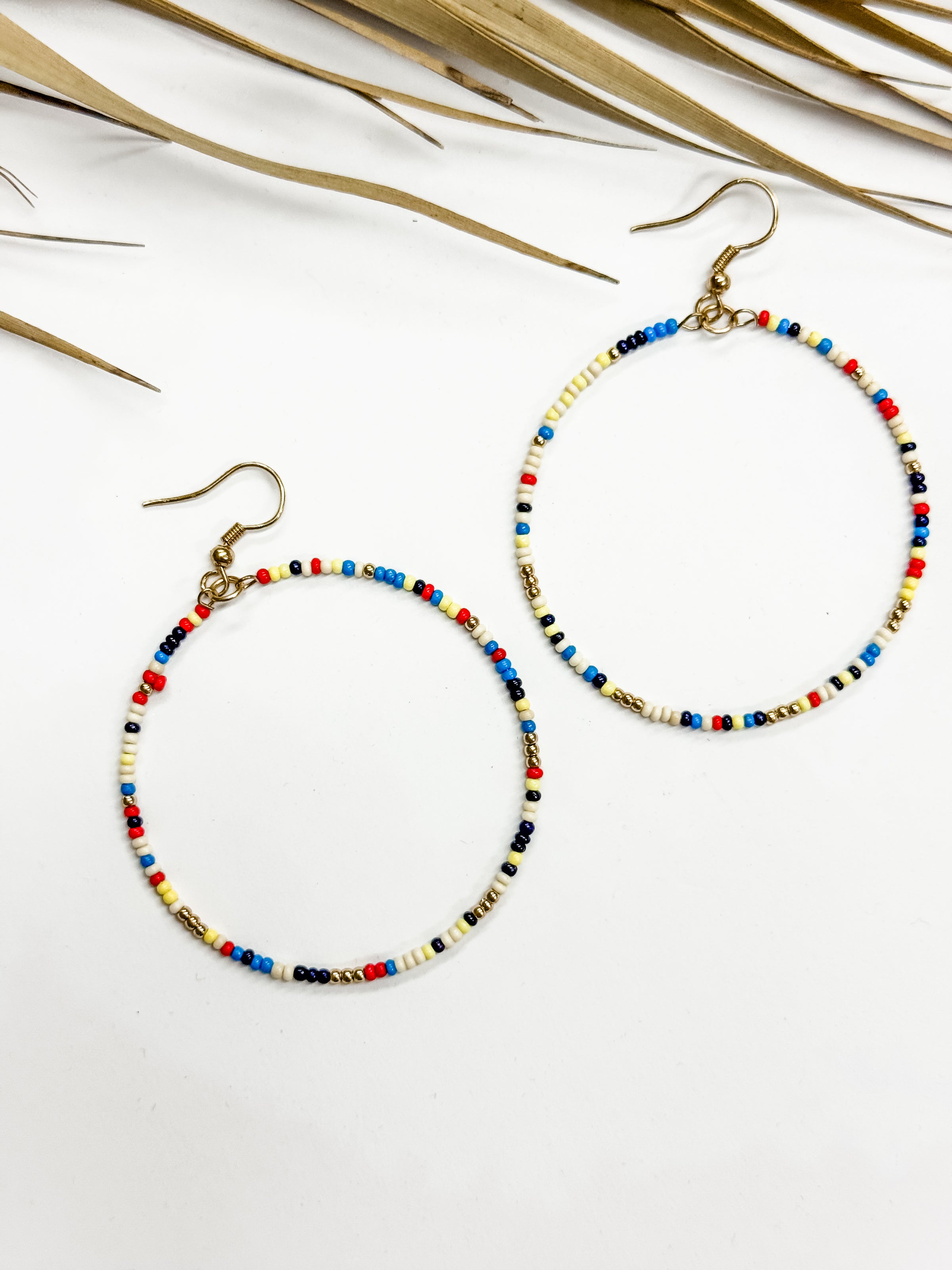 Retro Multicolor Bead Earrings