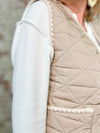 Vidalia Scallop Detail Quilted Vest