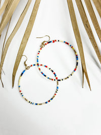 Retro Multicolor Bead Earrings