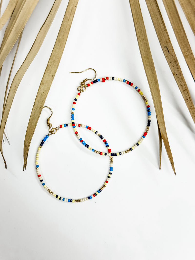 Retro Multicolor Bead Earrings